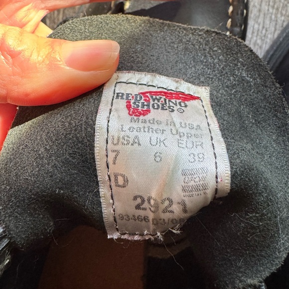 Vintage 2921 Black Chrome Moc Toe Leather Boots size 7D - Picture 11 of 14